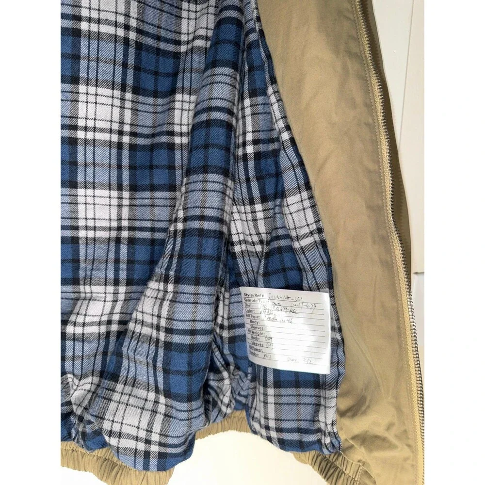 vintage Levi Strauss & Co. Harrington jacket  Khaki Plaid Lined size S